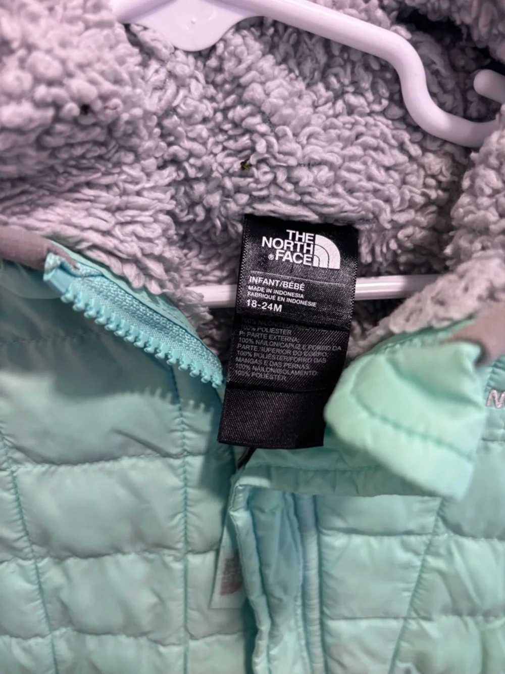 The North Face Kids Mint Quilted Insulated One-Piece Bunting